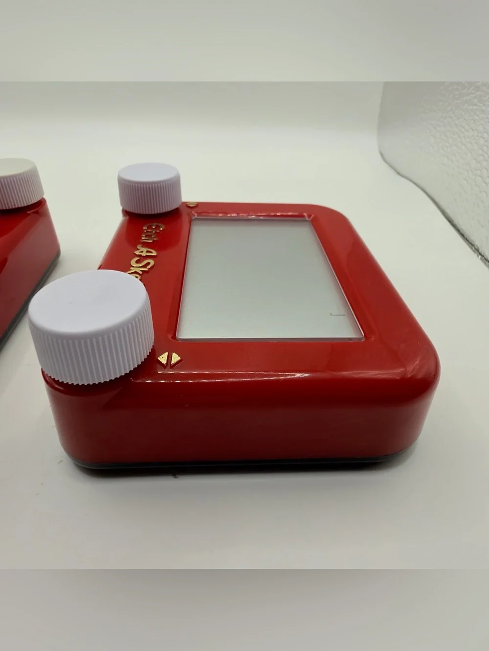 Pair of Mini Classic Red etch a Sketch toys